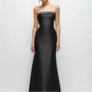 ALFRED SUNG D870 Black Strapless Gown